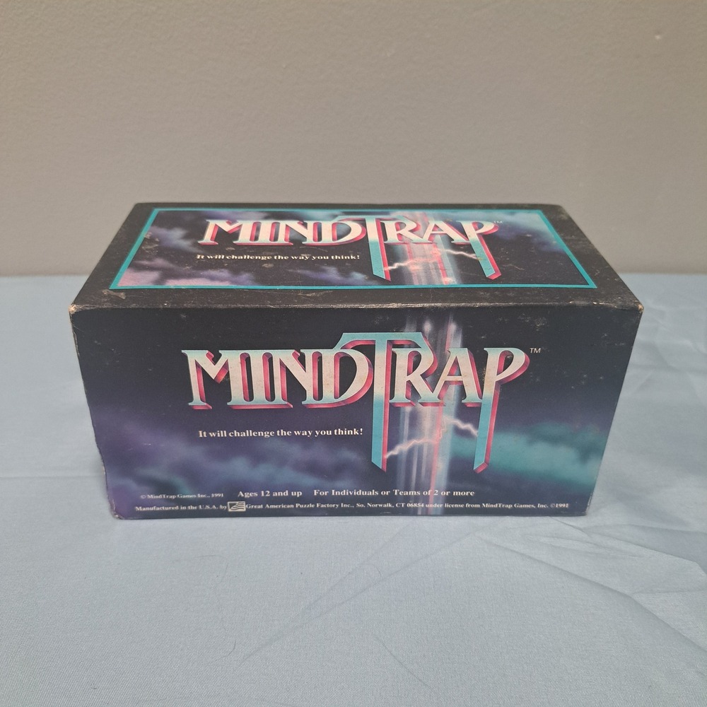 VTG 1991 MindTrap Board‎ Game Classic Mystery Puzzles Brain Teaser Party Game